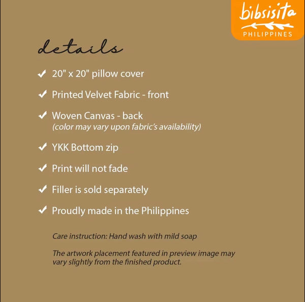 Bibsisita Pillow Case Square 20x20 - Tatay