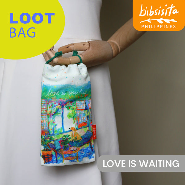 Bibsisita CANVAS LOOT BAG- LOVE IS WAITING