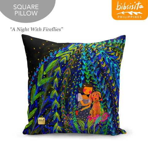Bibsisita Pillow Case Square 20x20 - A Night With Fireflies