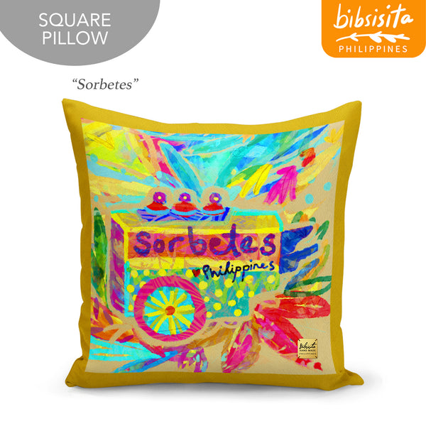 Bibsisita Pillow Case Square 20x20 - Sorbetes - Brown