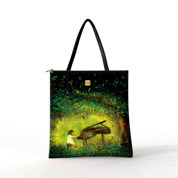 Bibsisita Tote Bag Velvet- Magical Piano