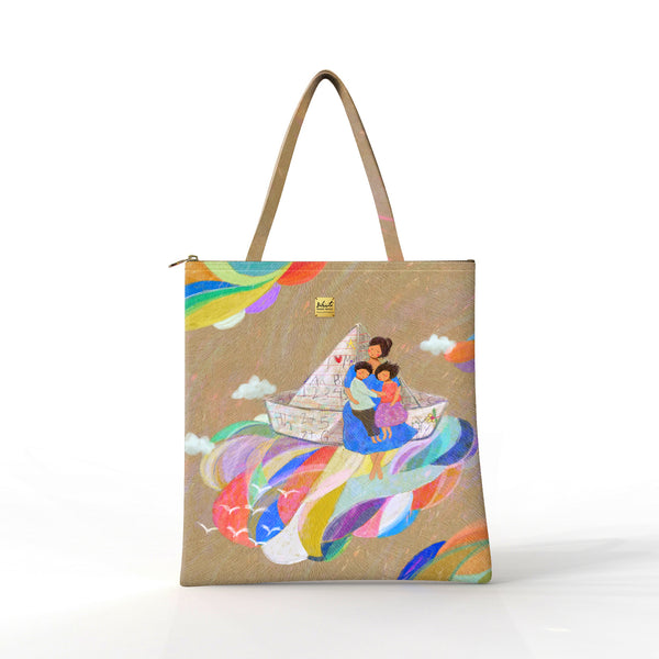 Bibsisita Tote Bag Velvet- Paper Boat