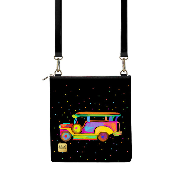 Bibsisita Sling Bag - Jeepney Black - Dotted