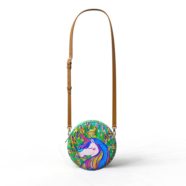 Bibsisita Round Bag Shoulder Bag - Unicorn