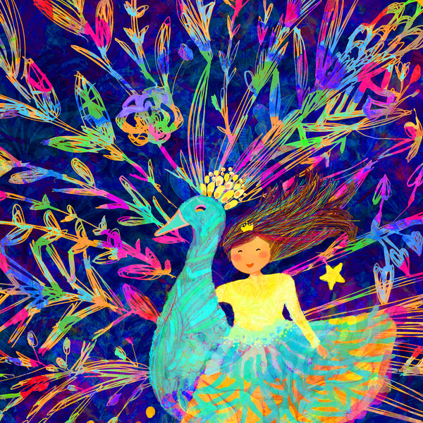 Bibsisita Wristlet - The Peacock And The Little Princess