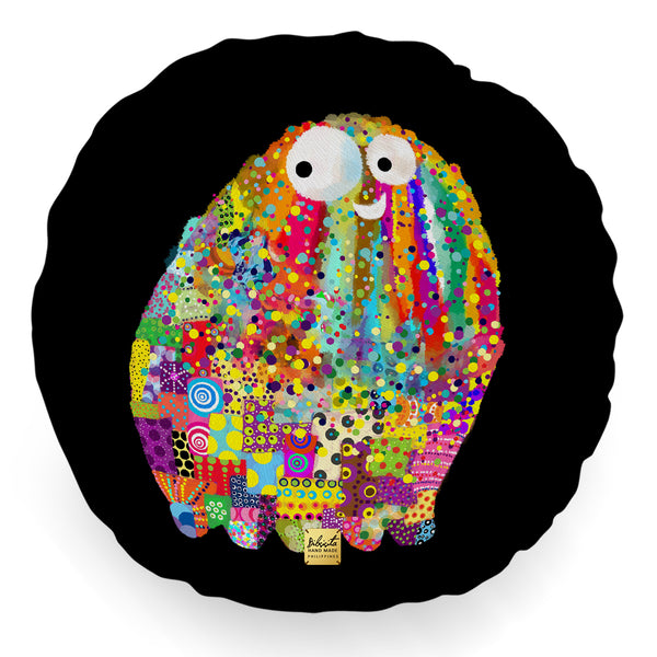 Bibsisita Pillow Round with Filler - Dotted Monster
