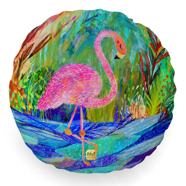 Bibsisita Pillow Round with Filler - Flamingo