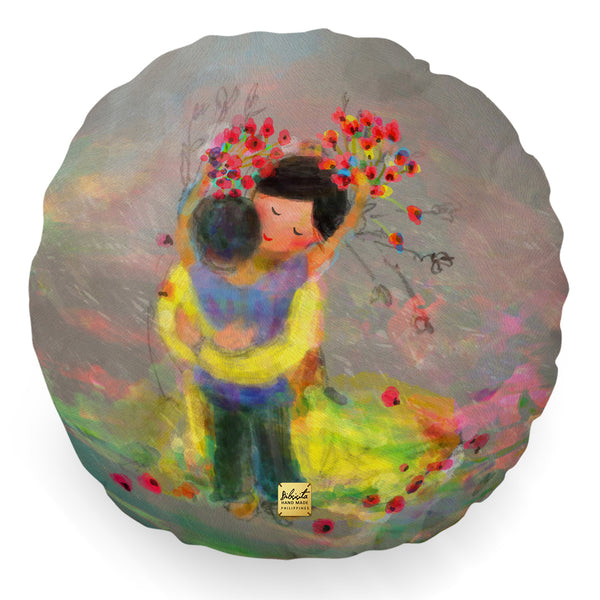 Bibsisita Pillow Round with Filler - I Love You More Than All The Flowers In The World