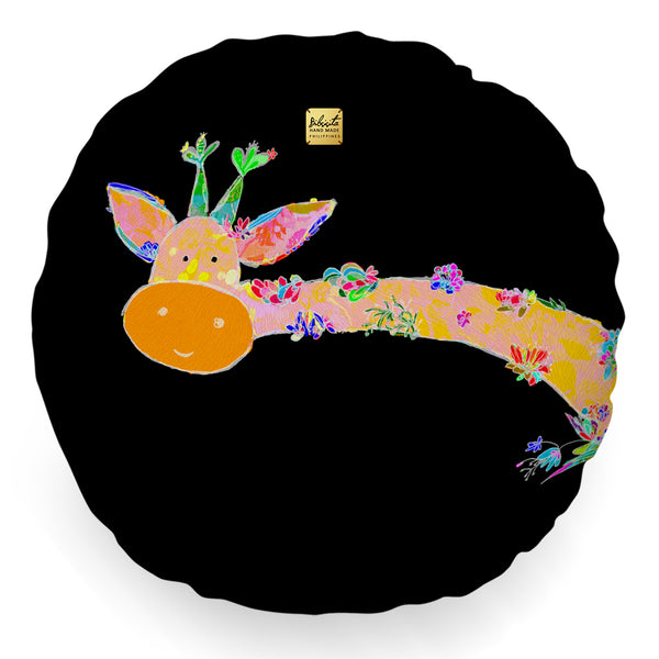 Bibsisita Pillow Round with Filler - Giraffe