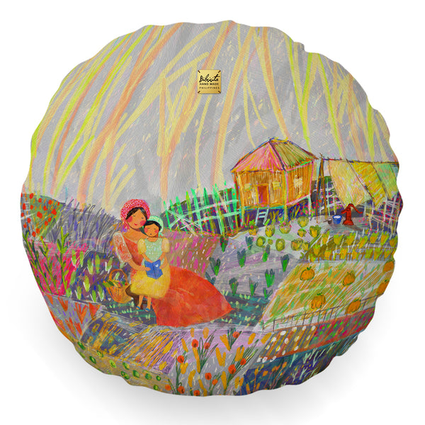 Bibsisita Pillow Round with Filler - Happy Morning