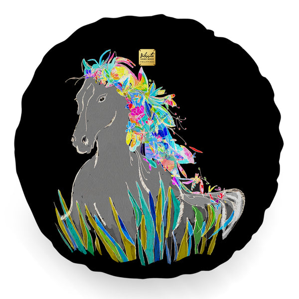 Bibsisita Pillow Round with Filler - Horse