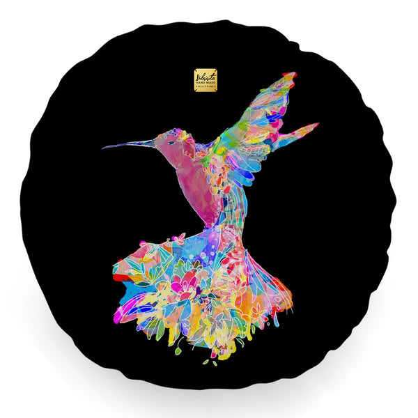 Bibsisita Pillow Round with Filler - Hummingbird
