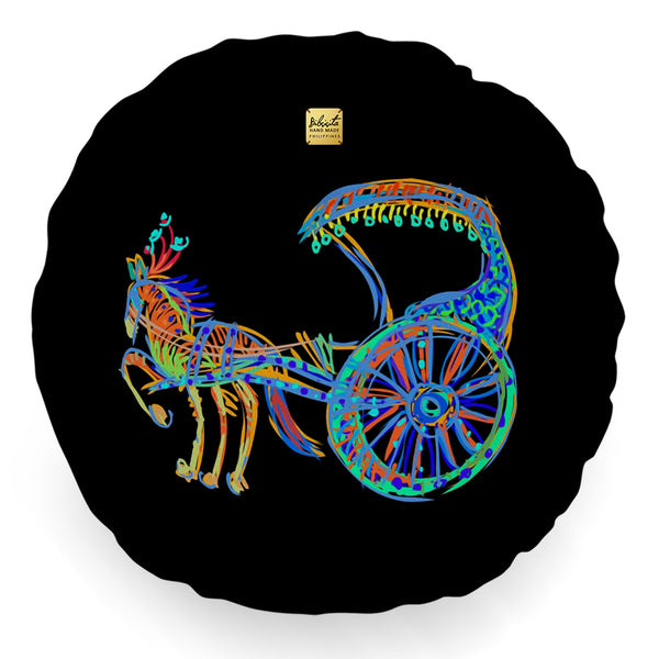 Bibsisita Pillow Round with Filler - Kalesa - Lines