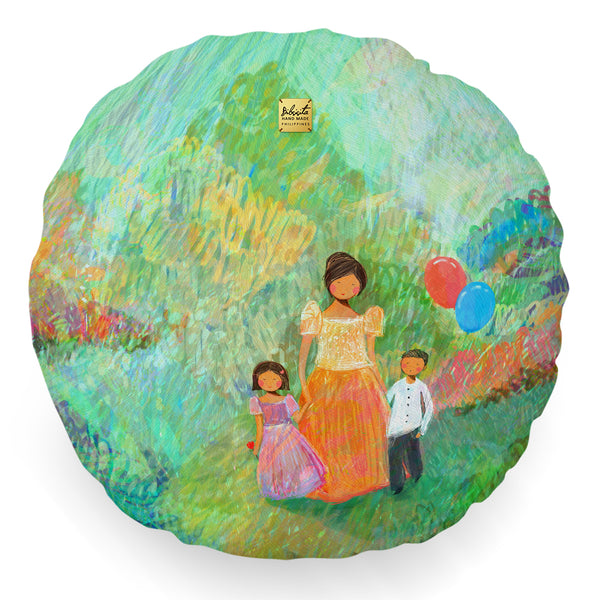 Bibsisita Pillow Round with Filler - Sunday Walk