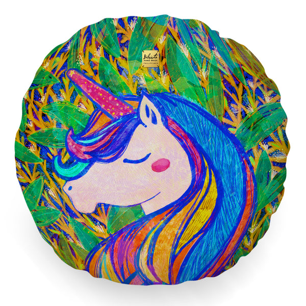 Bibsisita Pillow Round with Filler - Unicorn