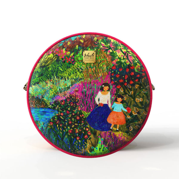 Bibsisita Round Bag Shoulder Bag - Secret Garden