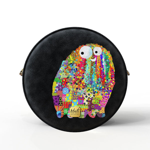 Bibsisita Round Bag Shoulder Bag - Dotted Monster