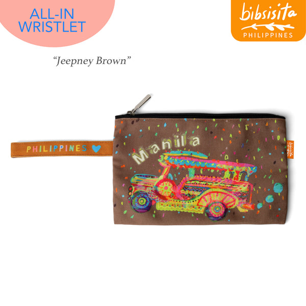 Bibsisita All-In Wristlet - Jeepney Brown