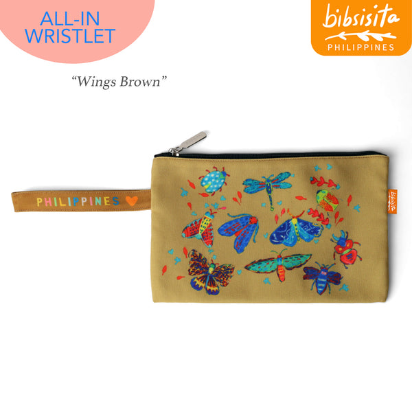 Bibsisita All-In Wristlet - Wings Brown