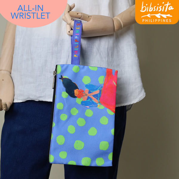 Bibsisita All-In Wristlet - Flowers and Dot