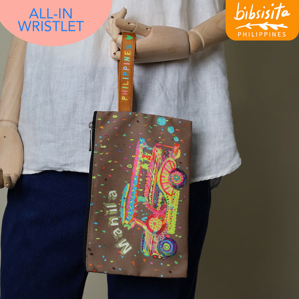 Bibsisita All-In Wristlet - Jeepney Brown