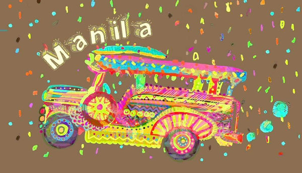 Jeepney Brown Mini Wristlet @ P250
