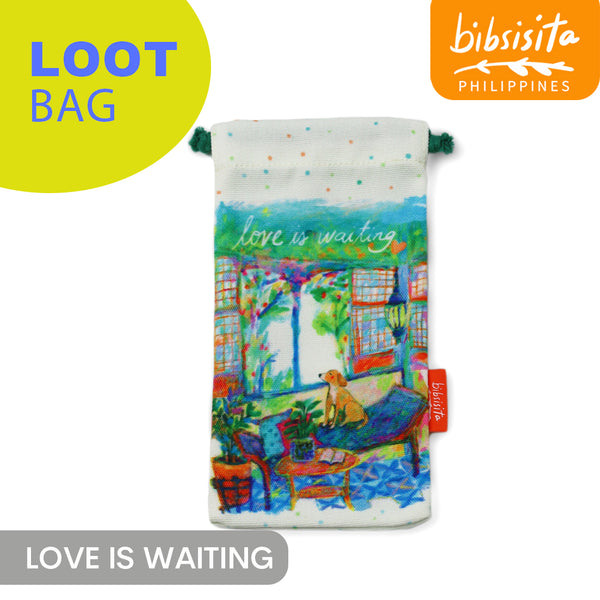 Bibsisita CANVAS LOOT BAG- LOVE IS WAITING