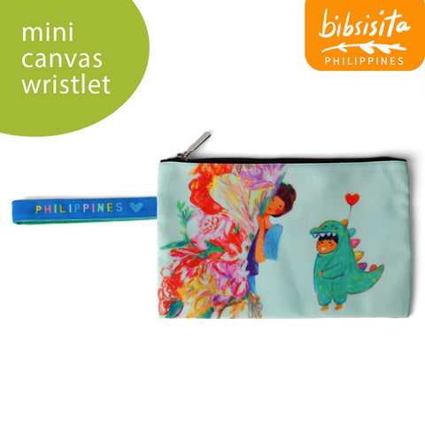 Bibsisita MINI CANVAS WRISTLET- DINO BOY