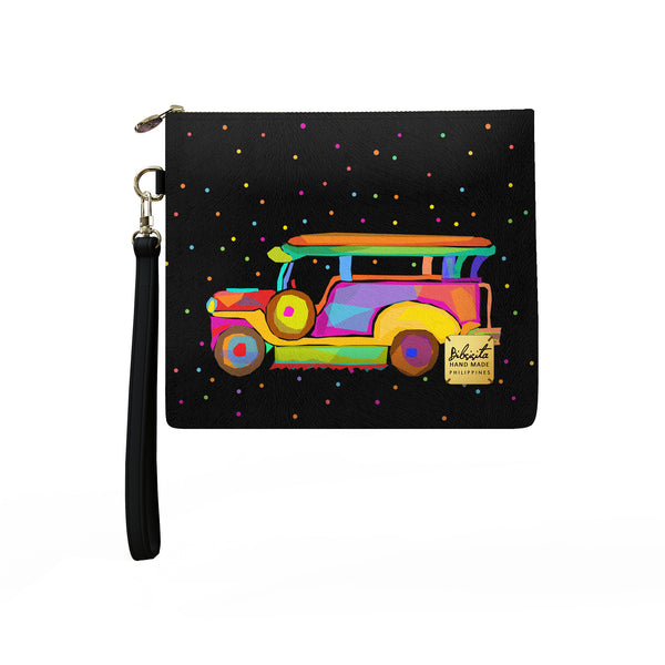Bibsisita Wristlet - Jeepney Black - Dotted