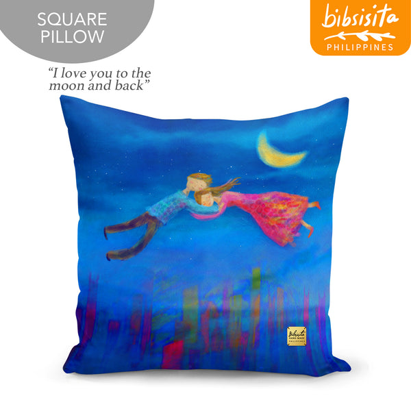 Bibsisita Pillow Case Square 20x20 - I Love You To The Moon And Back