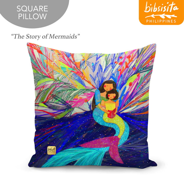 Bibsisita Pillow Case Square 20x20 - The Story of Mermaids