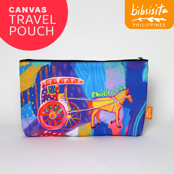 Bibsisita Canvas Travel Pouch - Kalesa Abstract