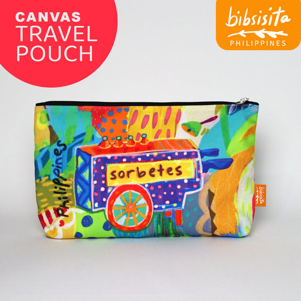 Bibsisita Canvas Travel Pouch - Sorbetes Abstract