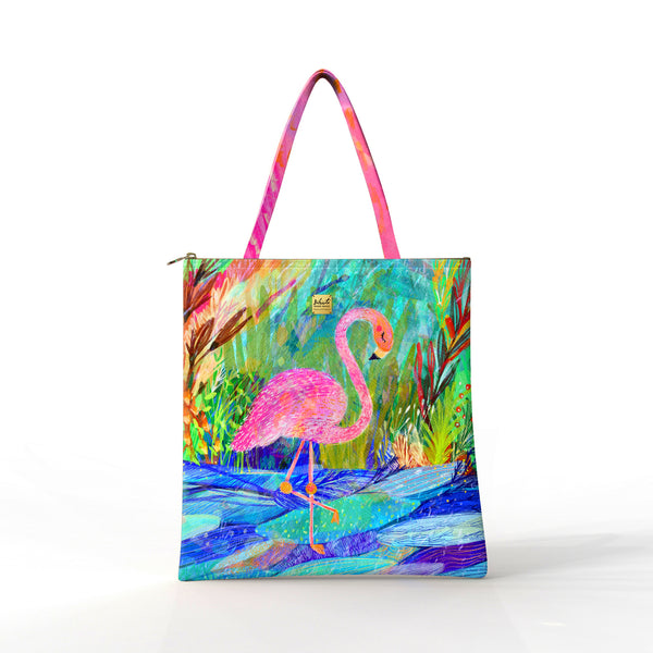 Bibsisita Tote Bag Velvet- Flamingo