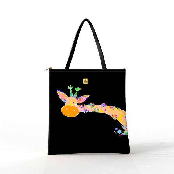 Bibsisita Tote Bag Velvet- Giraffe