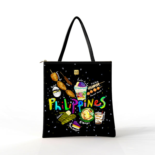 Bibsisita Tote Bag Velvet- Pinoy Food