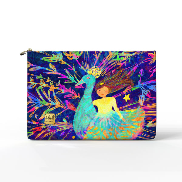 Bibsisita Clutch Bag- The Peacock And The Little Princess