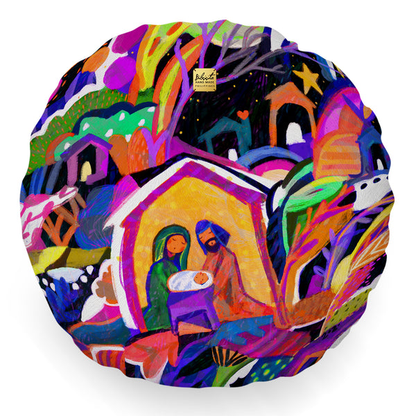 Bibsisita Pillow Round with Filler - Christmas