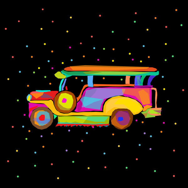 Jeepney Black - Dotted